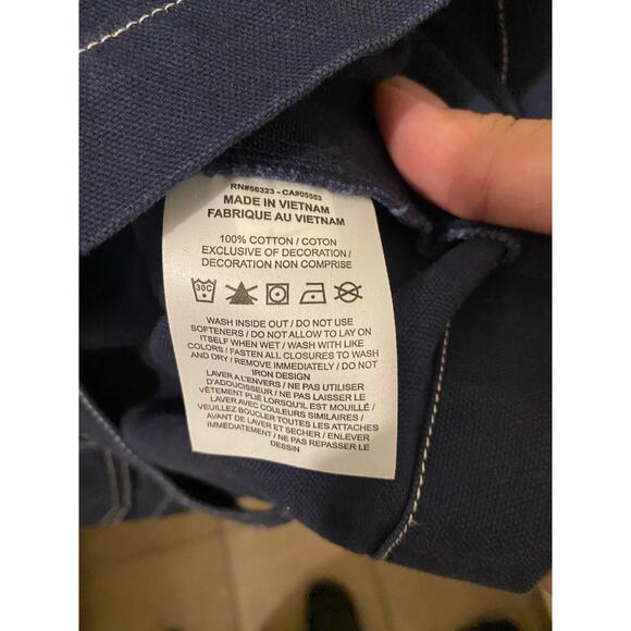 Nike Life Denim Chore Coat Navy Blue Size Medium - Picture 9 of 9